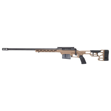 Savage Arms 57696 110 Precision 6.5 Creedmoor 10+1 24", Matte Black Rec/Barrel, Flat Dark Earth Cerakote MDT LSS XL Chassis, Polymer Grip, Left Hand