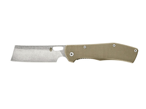 Gerber Flatiron Cleaver Blade Folder Deseret Tan - G10, Folding Knife