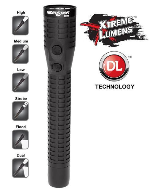 Nightstick Duty/Personal Dual Light Flashlight 650/300/100/600 Lumens, Poly
