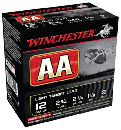 AA Target 12 Ga, , 2.75", 1145 FPS, 1.125oz, 8 Shot, 250rd/Case