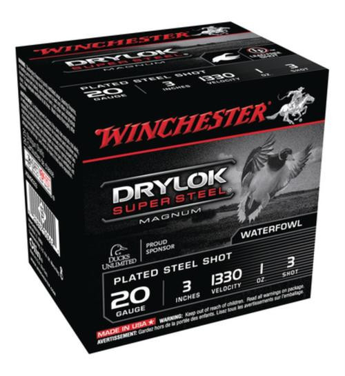 Winchester Super X Waterfowl Loads 20 Ga, 3", 1oz, 3 Shot, 25rd Box (10 Boxes in a Case)