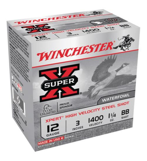 Winchester Expert Hi-Velocity 12 Ga, 3" 1-1/4 oz BB Shot 25Box/10Case