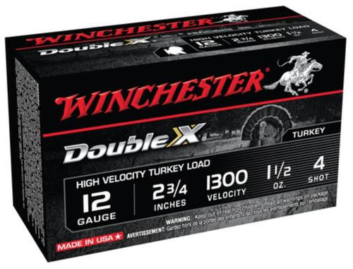 Winchester Double X High Velocity Turkey Loads Copper Plated Buffered 12 Ga, uge 2.75 Inch 1300 FPS 1.5 Ounce 4 Shot