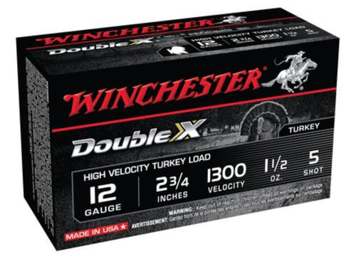 Winchester Double X High Velocity Turkey Loads Copper Plated Buffered 12 Ga, uge 2.75 Inch 1300 FPS 1.5 Ounce 5 Shot