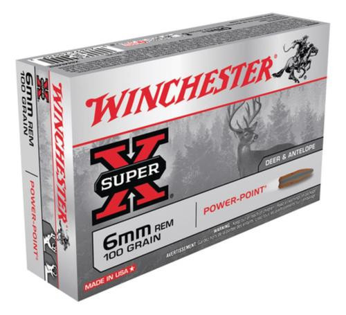 Winchester Super X 6mm Remington Power-Point 100gr, 20rd Box
