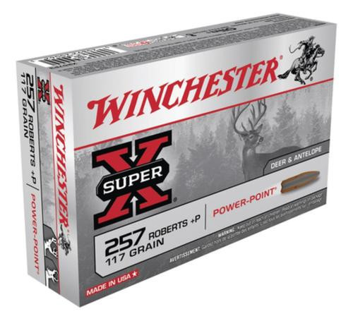 Winchester Super-X .257 Roberts +P 117gr, Power-Point 20rd Box