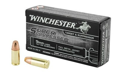 Winchester Super Suppressed 308 Winchester/7.62 NATO 168gr, Full Metal Jacket, 20rd Box