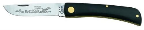 Case Sod Buster Jr Folder SS Skinner Blade Black Synthetic Hndl