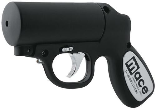 Mace Security International, Pepper Spray Gun, 28gm, Sprays up to 20ft, Black