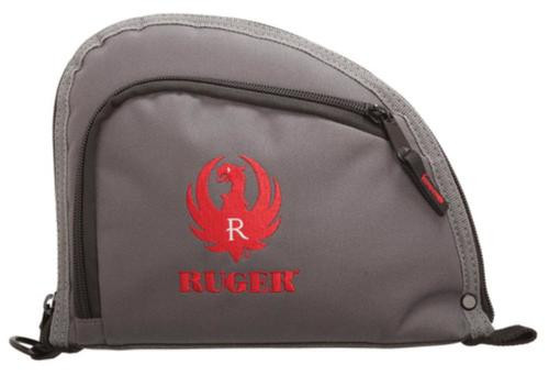 Allen Auto-Fit 1-Pocket Ruger Handgun Case Measures 9.5x7.25 Inches Gray with Red Logo