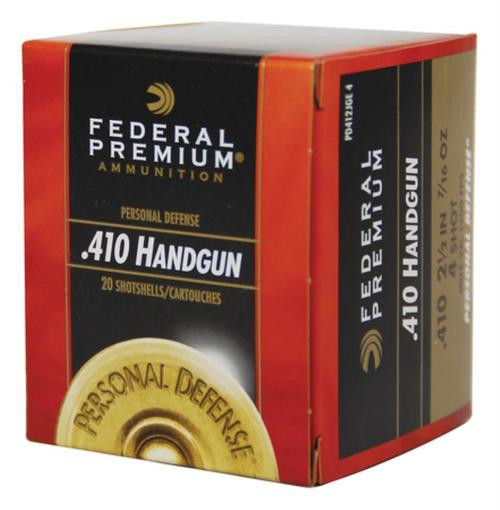 Federal Premium Personal Defense Judge, .410 Gauge, 2.5 Inch, No. 4 Shot, 20rd Box