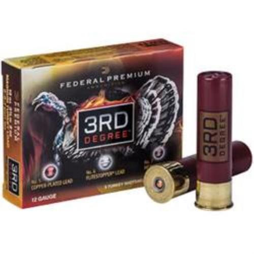 Federal Third Degree Turkey 12 Ga, 3", 1.75 oz, 5/6/7 Shot, FlightControl Wad, 5rd/Box