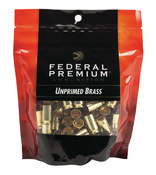 Federal Gold Medal Bagged Brass Unprimed 9mm, 100/Bag