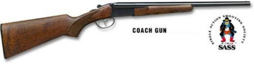 Stoeger Coach Gun SxS, A-Grade Satin Walnut, Blue 12 Ga, 20"