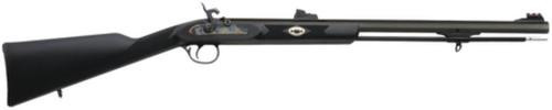 Traditions Black Powder Deerhunter Muzzleloader .50 Caliber Percussion 24" Blue Octagonal Barrel Williams Metal Fiber Optic Sights Black Synthetic Stock