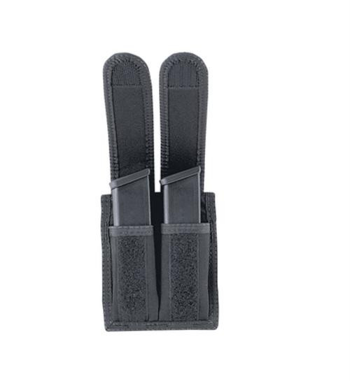 Uncle Mike's Double Mag Pouch 29-1, Up to Glock 10mm & 45 ACP, Velcro, Black