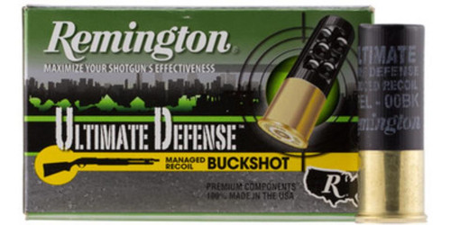 Remington HD Ultimate Home Defense 12g Buckshot, Reduced Recoil, 8 Pellets, 00 Buck-Shot, 5rd
