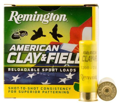 Remington American Clay & Field Sport Loads 12 Ga, 2.75", 1-1/8oz, 7.5 Shot, 25rd Box