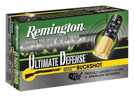 Remington Ultimate Defense 12 Ga, 2.75", Buckshot 21 Pellet, 5rd/Box