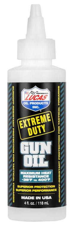 Lucas Oil Extreme Duty Gun Oil Against Heat, Friction, Wear 4 oz Squeeze Bottle