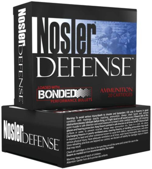 Nosler Defense Bonded .40 S&W 200gr Bonded Jacketed Hollow Point 20rd Box