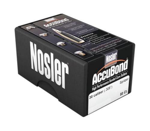 Nosler AccuBond .308 200gr, 30 Caliber 50 Per Box,NOT AMMO THESE ARE RELOADING BULLETS
