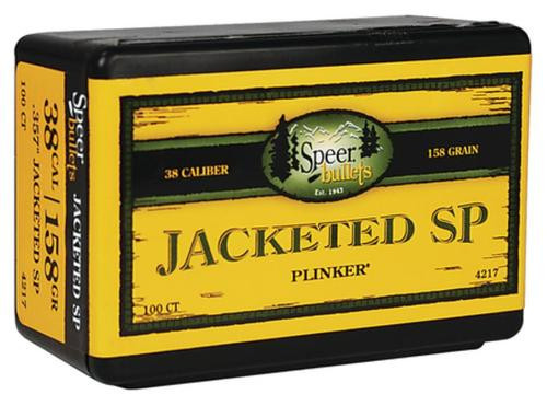 Speer Handgun 38 Caliber .357 158gr, Jacketed Soft Point 100 Box,NOT AMMO THESE ARE RELOADING BULLETS