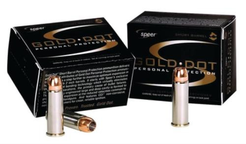 Speer Gold Dot .40 SW 180 Gr, Hollow Point For Short Barrels, 20rd Box, 25 Box/Case
