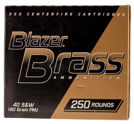 CCI 40SW Blazer 180gr, FMJ, Brass, 250rd Box