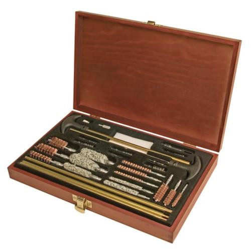 Outers 32 Piece Universal Cleaning Kit in Aged Oak Wooden Box