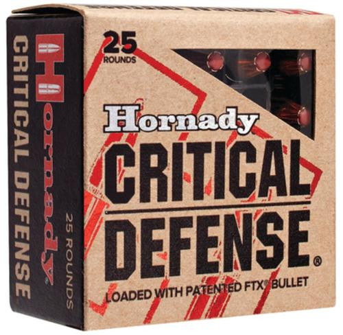 Hornady Critical Defense 380 ACP 90gr, Brass Case, FTX, 25rd Box