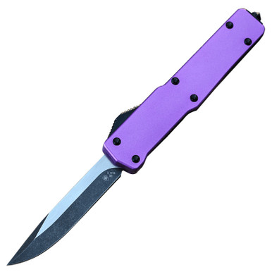 Templar Premium Lightweight Slim OTF -Alum. Purple 3.25" D2 Blk Drop Point