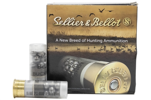 SELLIER & BELLOT 12GA 2 3/4 00 BUCK 9 PELLET 25RD BOX 10 BOXES PER CASE SB12BSG
