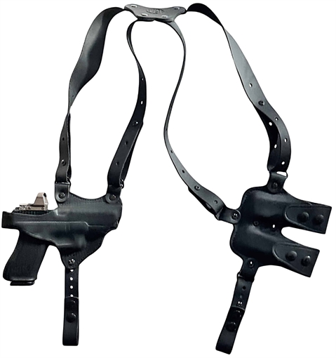 1791 Gunleather Optic Ready Shoulder Horizontal Black Fits Sig P320 Right Hand NSS2.4SBLHR