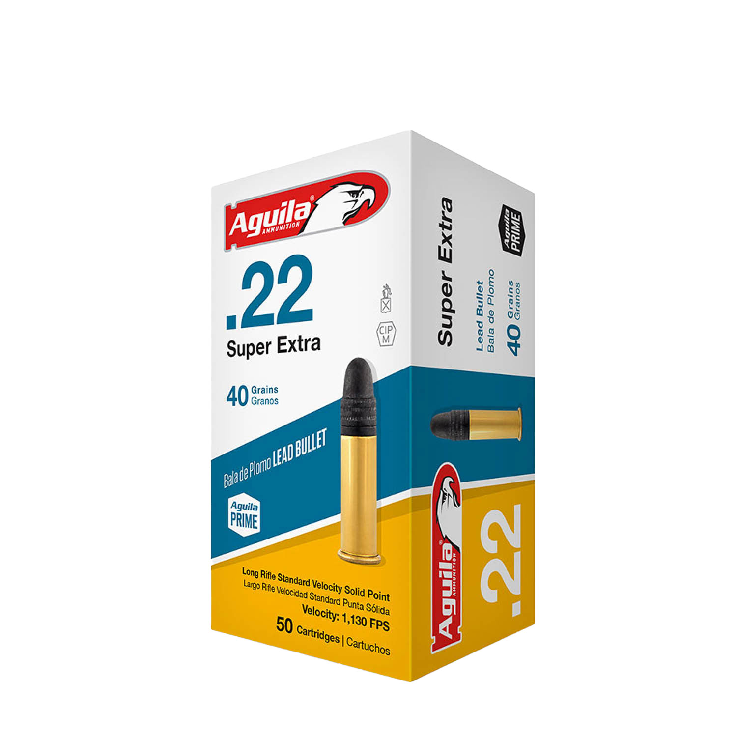 Aguila Super Extra, 22 LR Standard Velocity Ammunition, 40gr. Round Nose, 50 Round Box