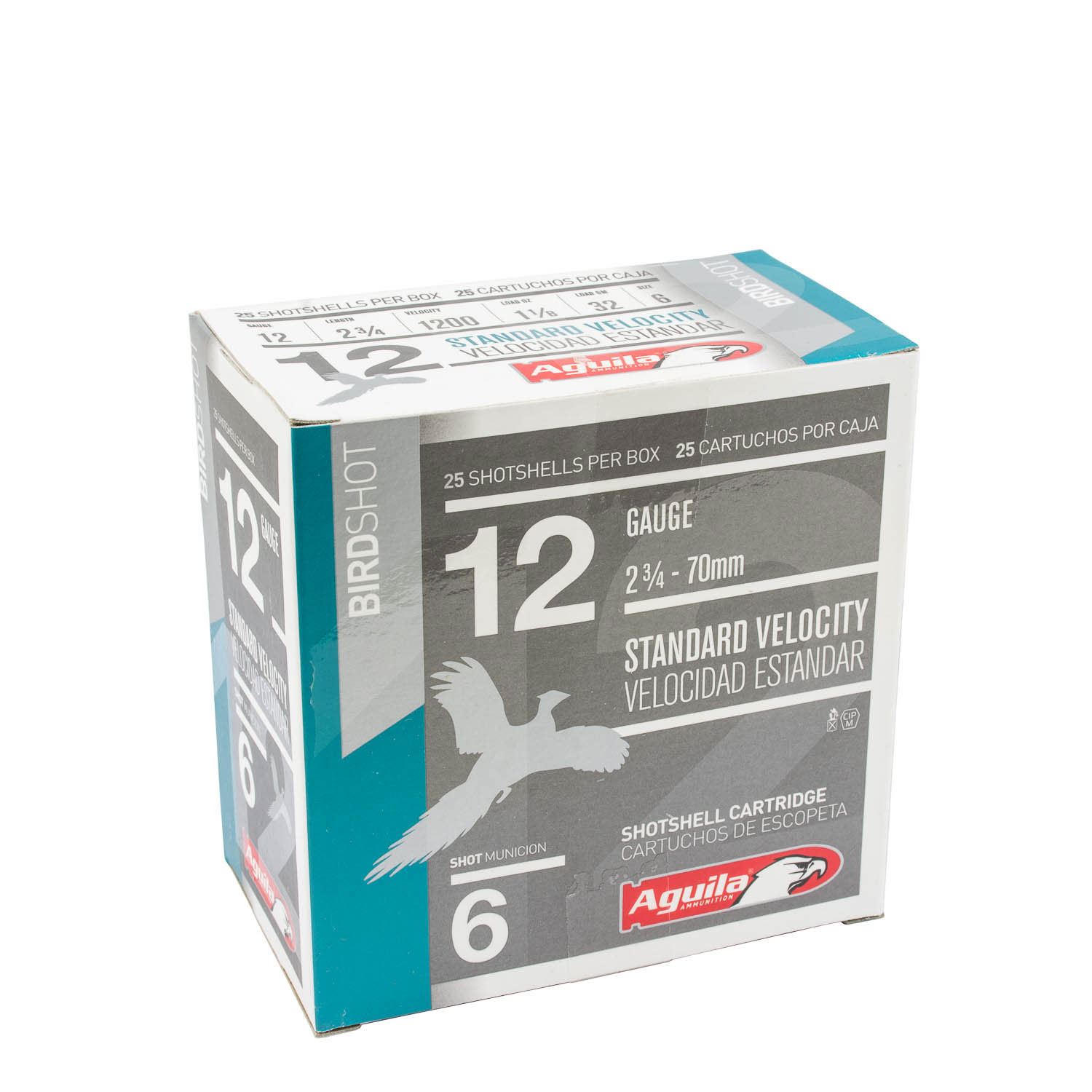 Aguila Standard Velocity Field 12ga. 2-3/4" 1-1/8oz. #6 Lead Shot Ammunition, 25 Round Box