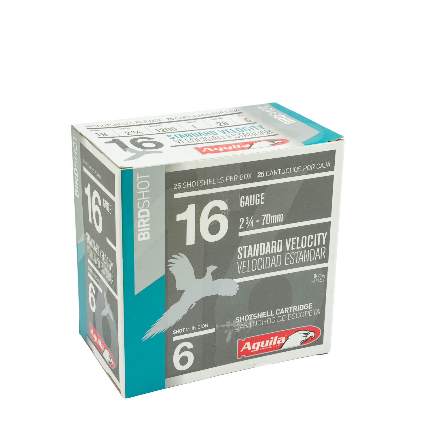 Aguila 16ga. 2-3/4" 1oz. #6 Lead Shot Ammunition, 25 Round Box