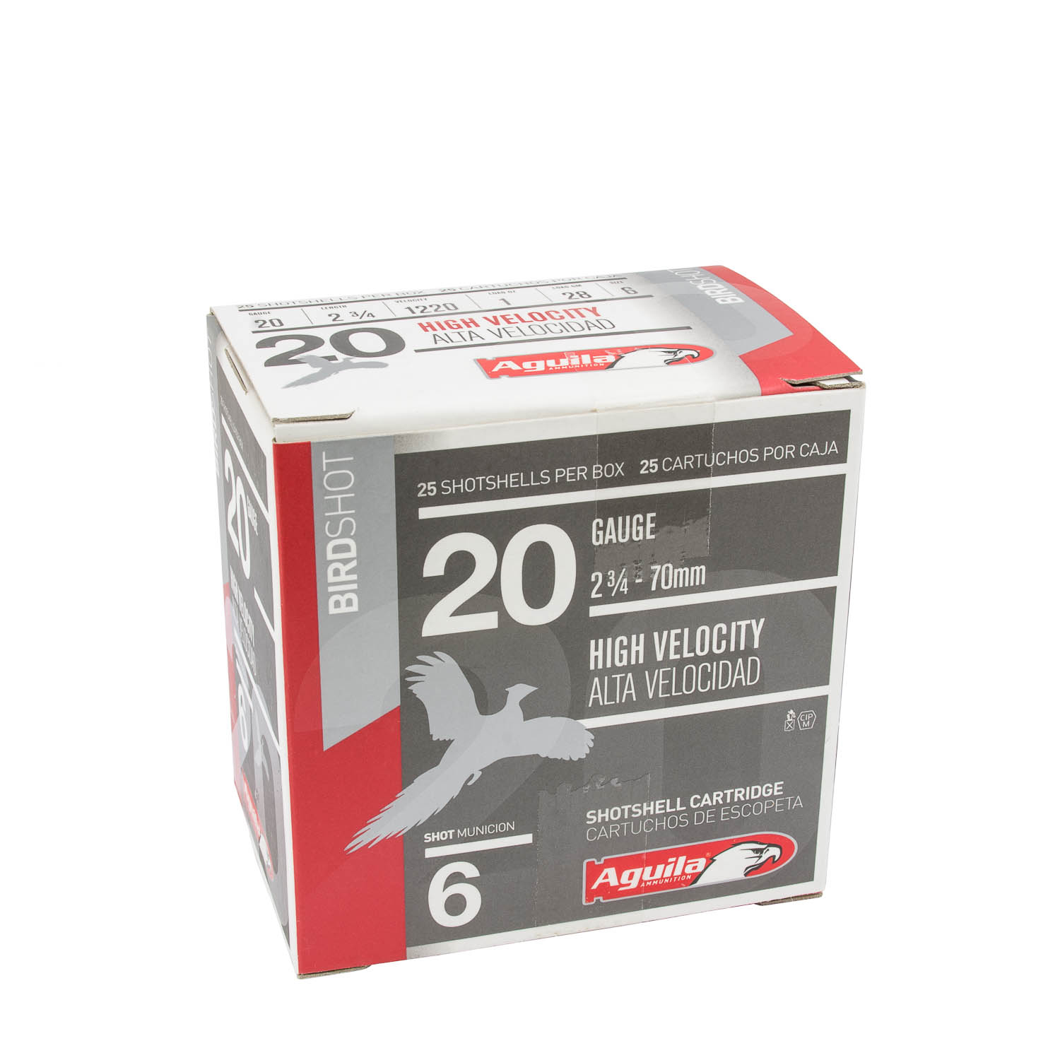 Aguila Field Load 20ga. 2-3/4" 1oz. #6 Lead Shot Ammunition, 25 Round Box