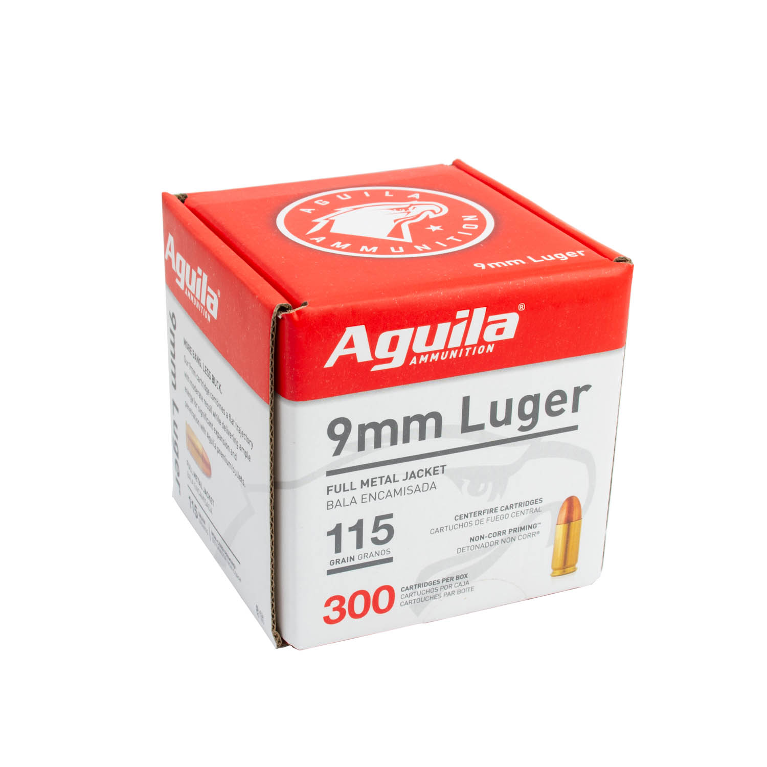 Aguila 9mm 115gr. FMJ Ammunition, 300 Round Box