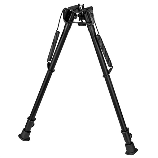 Harris Bipods H1A2 Non-Swivel H Swivel Stud, 13.50-23" Black Steel/Aluminum, Rubber Feet H1A2 1A2-H
