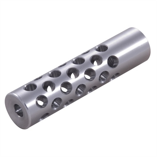Shrewd #2 MUZZLE BRAKE 22 CALIBER 1/2-28 CHROME MOLY SILVER NONE