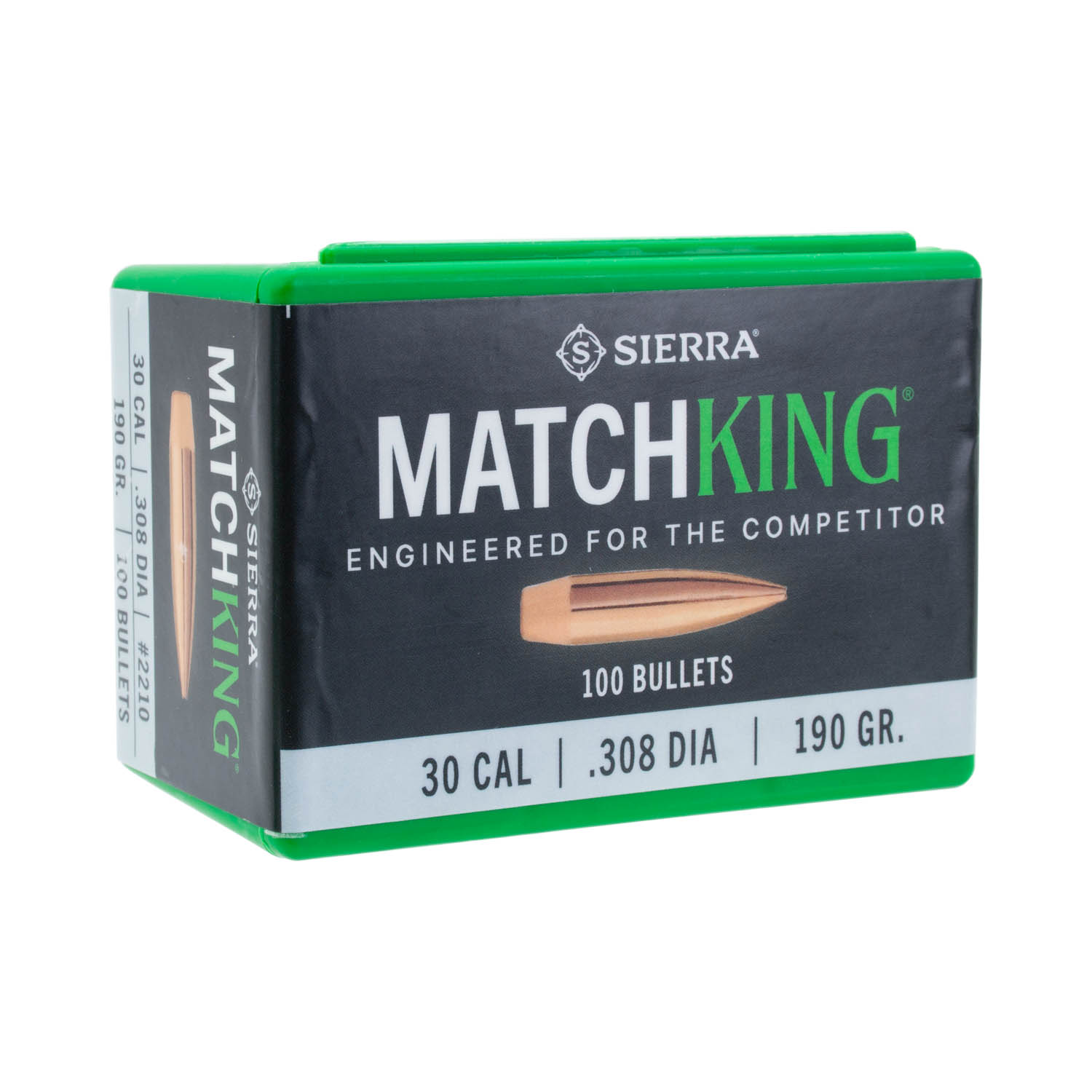 Sierra .308 cal./7.62mm 190gr. MatchKing Bullets, Box of 100