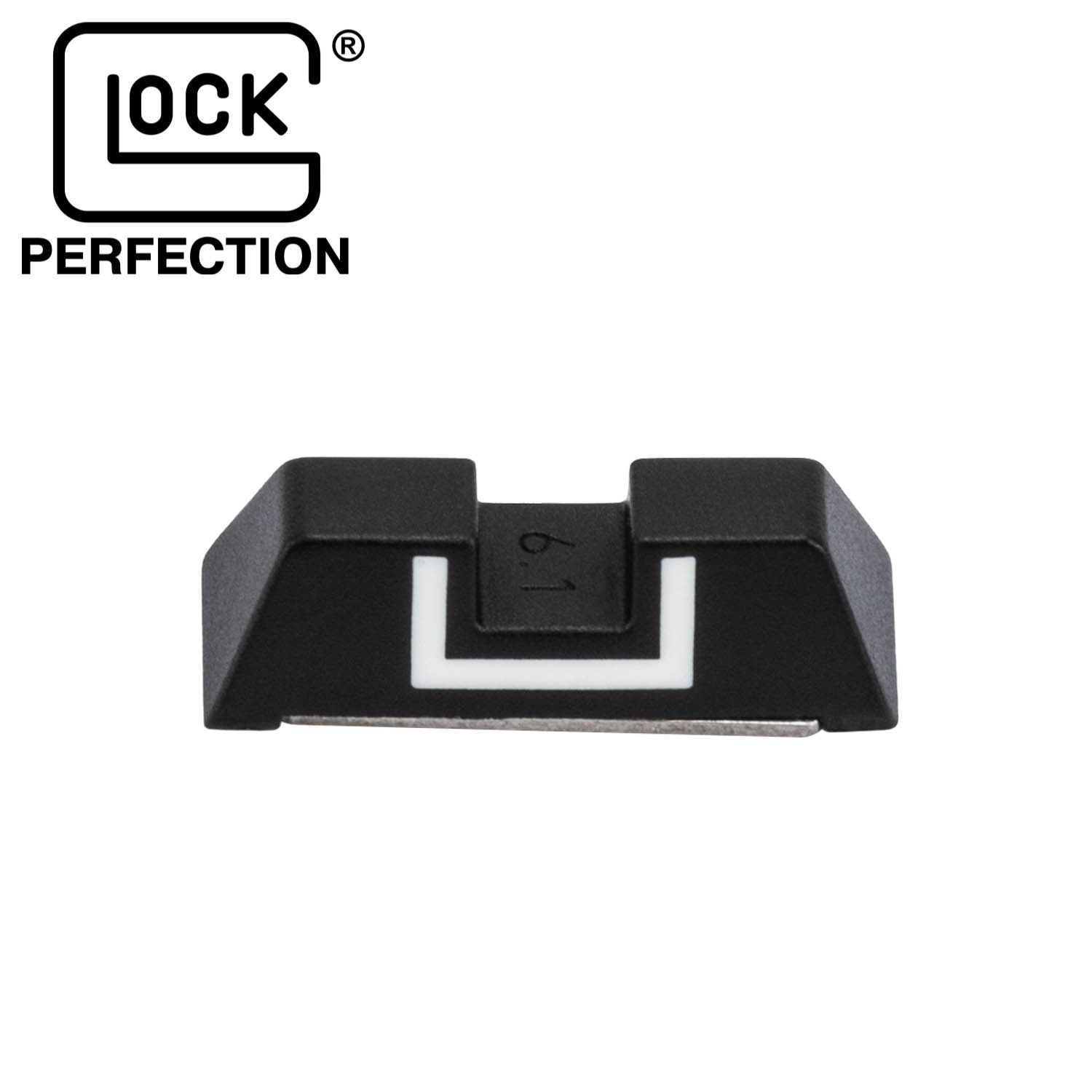 Glock Fixed Rear Sight, 6.1mm GMS (All Gen5 Models, Includes MOS & Crossovers, No Slimline), Polymer