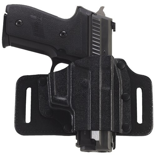 Galco TacSlide Outside Waistband Black Kydex/Leather Belt Slide Fits S&W J Frame Fits 2-3" Barrel