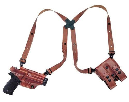 Galco Miami Classic Shoulder System Size Fits Chest Up To 56" Tan Leather Fits 1911 Fits 3-3.50" Barrel