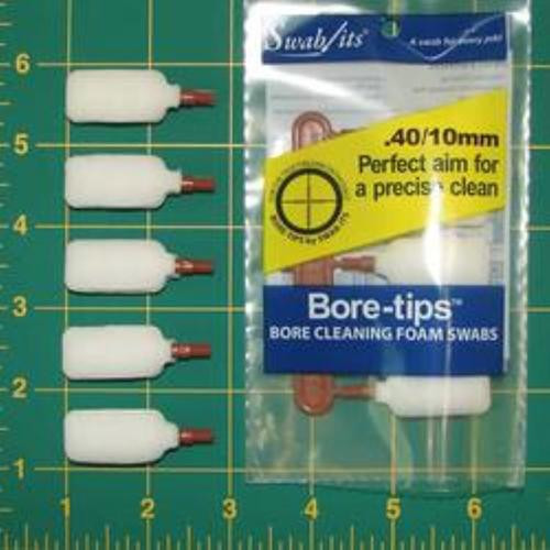 Bore-Tips Plastic Foam Over Plastic Core Cleaning Tips .40/10mm/.410 Ga 5 Per Package