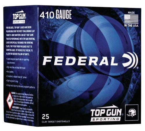 Federal Top Gun Sporting 410 Ga, 2.75", 1/2oz, 7.5 Shot, 25rd/Box