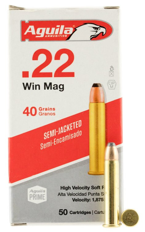 Aguila Silver Eagle 22 WMR, 40gr, Jacketed. 50rd Box