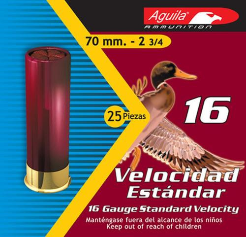 Aguila Hunting Standard Velocity 16 Ga, 2.75", 1 oz, 7.5 Shot, 25rd/Box