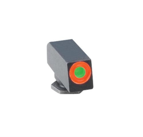 Ameriglo Fits All Glock Models Front (green tritium + green glow outline)